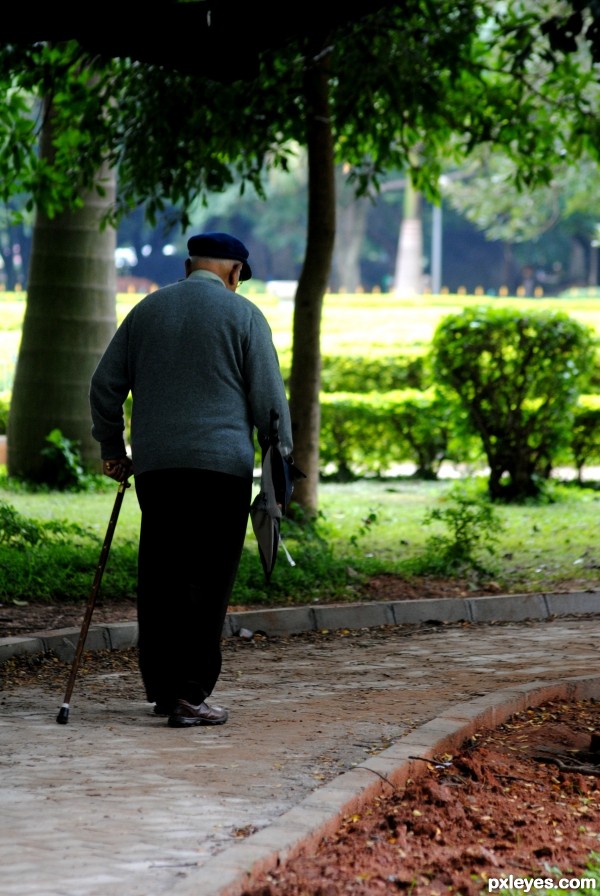 Old man walking..